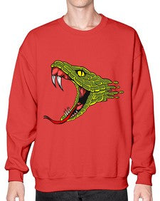 Snake 221# - cartoon animals- Sweatshirt - Crew