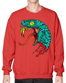 Snake 227# - cartoon animals- Sweatshirt - Crew