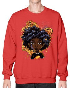 Sparkling Black Girl Design 12# - black girls or women- Sweatshirt - Crew