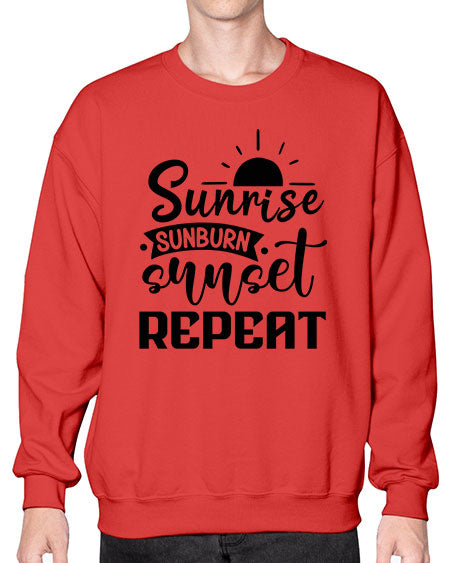 Sunrise sunburn sunset repeat 01# - summer- Sweatshirt - Crew