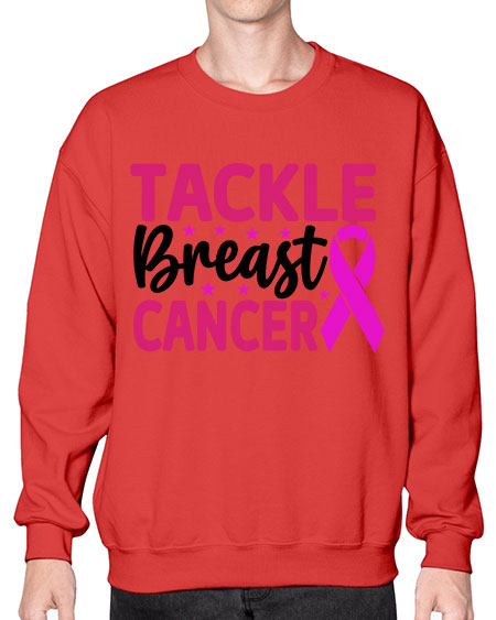 Tackle Breast Cancer 5# - breast cancer- Sweatshirt - Crew