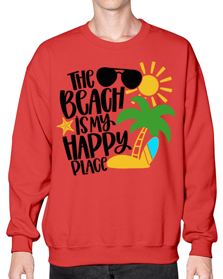 The Beach Is My Happy Place Style 12# - summer- Sweatshirt - Crew