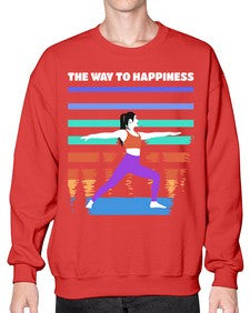 The Way to Happiness 566# - yoga- Sweatshirt - Crew