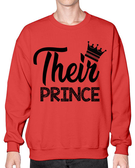 Their prince 20# - black words and phrases- Sweatshirt - Crew