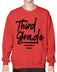 Third Grade 947# - third grade- Sweatshirt - Crew