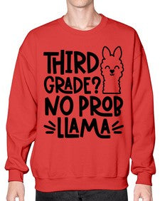 Third Grade No Prob 971# - third grade- Sweatshirt - Crew