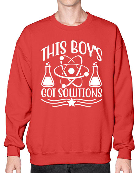 This Boy s Got Solutions 21# - general science- Sweatshirt - Crew