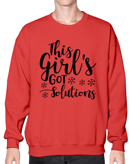 This Girl s Got Solutions 17# - general science- Sweatshirt - Crew
