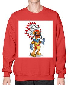Thnksgvngindian 254# - cartoon general- Sweatshirt - Crew