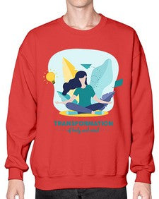 Transformation of Body and Mind 587# - yoga- Sweatshirt - Crew