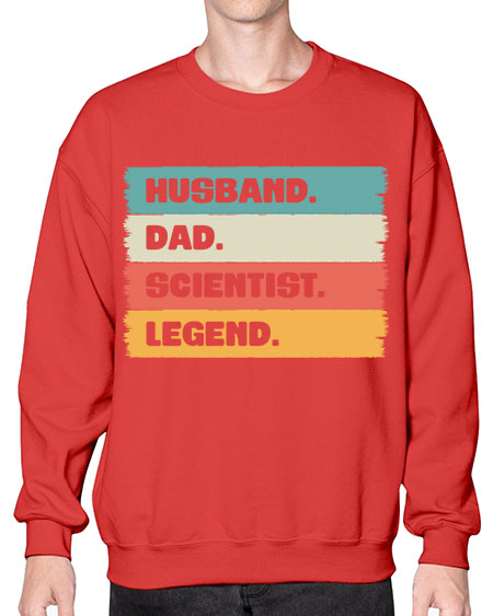 VintageHusbandDadScientistLegendScientistSkinite Scientist Skinite 14# - general science- Sweatshirt - Crew