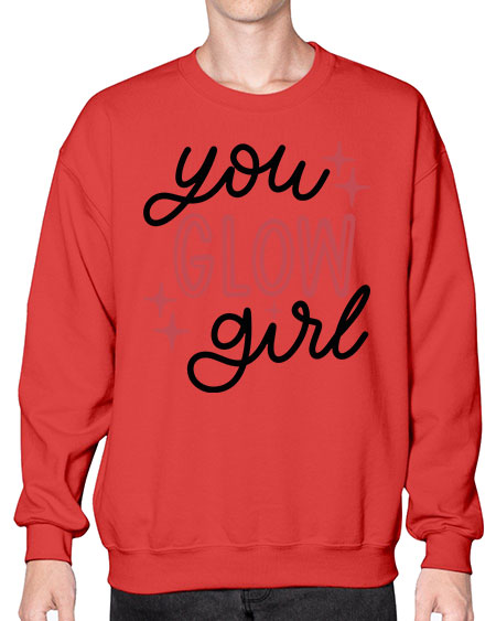 You Glow Girl Style 5# -makeup Sweatshirt - Crew