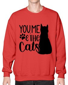 You Me The Cat Style 110# - cats- Sweatshirt - Crew