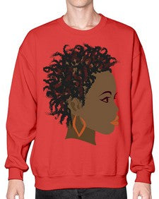 african girl 90# - black girls or women- Sweatshirt - Crew