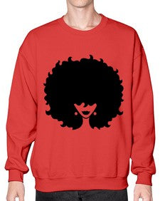 afro woman 69# - black girls or women- Sweatshirt - Crew
