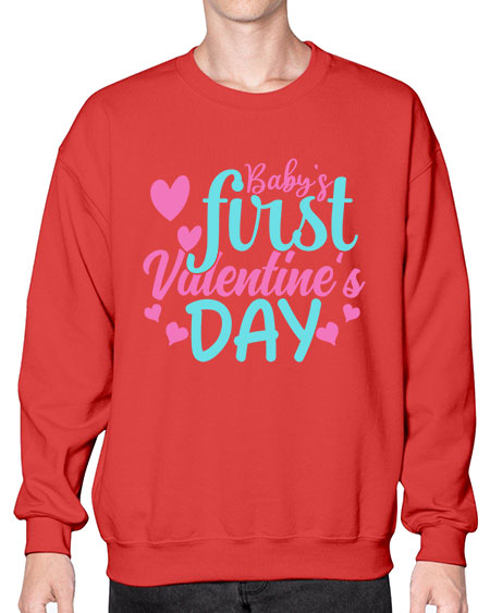 babys first valentines day Style 41# - baby- Sweatshirt - Crew