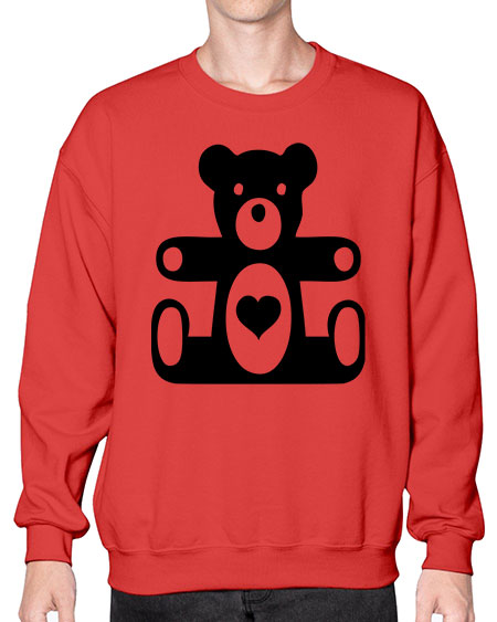 bear with heart 47# - bears - animals- Sweatshirt - Crew