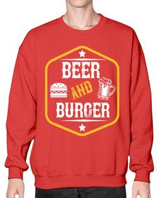 beer and burger 640# - beer- Sweatshirt - Crew