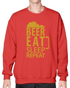 beer eat sleep 644# - beer- Sweatshirt - Crew