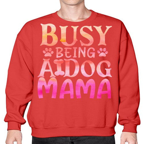 busy being a dog mama 67# - dogs- Sweatshirt - Crew