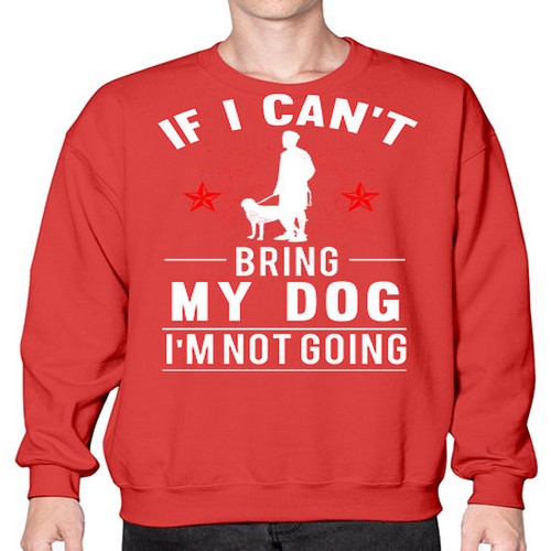 cant bring dog 69# - dogs- Sweatshirt - Crew
