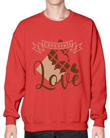 chocolate love 96# - chocolate- Sweatshirt - Crew