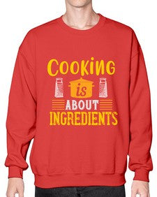 cooking is about ingredients 131# - cooking- Sweatshirt - Crew