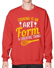 cooking is an art form a creative thing 132# - cooking- Sweatshirt - Crew