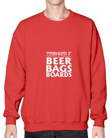 cornhole beer bags boards 880# - beer- Sweatshirt - Crew