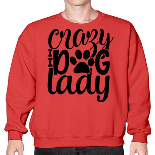 crazy dog lady Style 122# - dogs- Sweatshirt - Crew