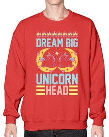 dream big unicorn head 113# - unicorn- Sweatshirt - Crew