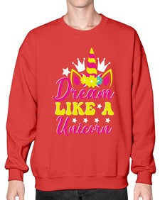 dream like a unicorn 116# - unicorn- Sweatshirt - Crew