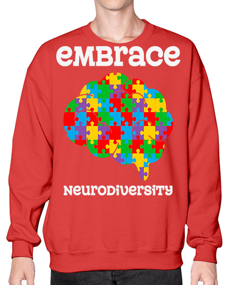 embrace neurodiversity autism awareness 87# - autism- Sweatshirt - Crew