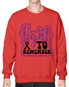 fight to remember 143# - alzheimers- Sweatshirt - Crew