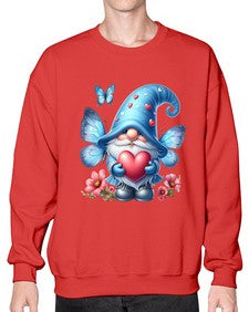 gnome with butterfly 01# - gnome- Sweatshirt - Crew