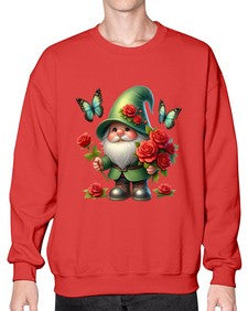gnome with butterfly 11# - gnome- Sweatshirt - Crew