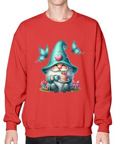 gnome with butterfly 14# - gnome- Sweatshirt - Crew