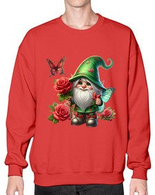 gnome with butterfly 26# - gnome- Sweatshirt - Crew