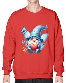 gnome with butterfly 28# - gnome- Sweatshirt - Crew