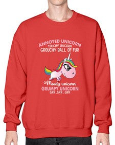 grumpy unicorn 147# - unicorn- Sweatshirt - Crew