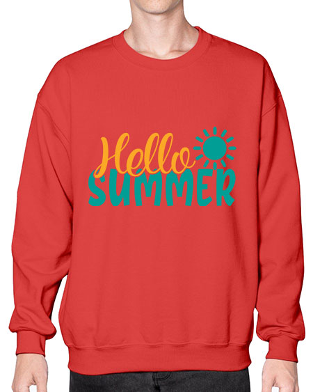 hello summer Style 98# - summer- Sweatshirt - Crew