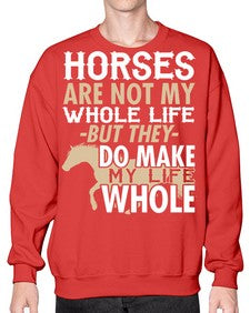 horses are not my whole life - horse- Sweatshirt - Crew