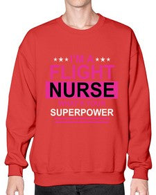 i am flight nurse what s 855# - nurse- Sweatshirt - Crew