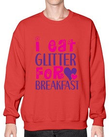 i eat glitter for breakfast 177# - unicorn- Sweatshirt - Crew