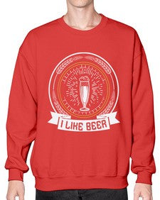 i like beer 1121# - beer- Sweatshirt - Crew