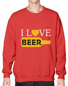 i love beer 1136# - beer- Sweatshirt - Crew