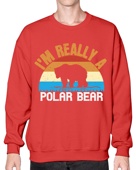 im really a polar bear 149# - bears - animals- Sweatshirt - Crew