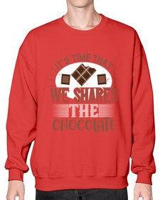its time that we shared the chocolate 289# - chocolate- Sweatshirt - Crew