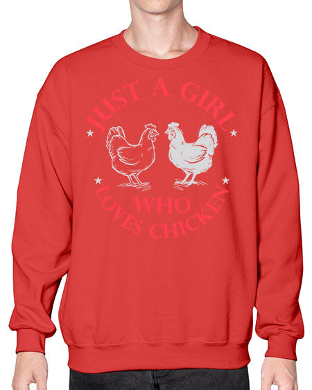 just a girl who loves chicken Style 3# - chicken- Sweatshirt - Crew