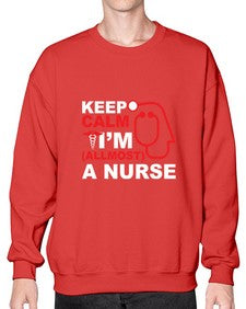 keep calm i m allmost a nurse 1024# - nurse- Sweatshirt - Crew